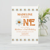 ボホデイジーガールズ1st誕生日パーティー 招待状 (スタンド正面)