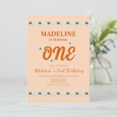 ボホデイジーガールズ1st誕生日パーティー 招待状 (スタンド正面)