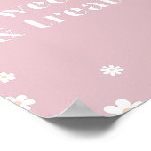 ボホデイジースイーツ&トリートバースデーパーティーサイン ポスター (角)