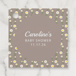 ボホデイジーチェーンカスタムトープScriptベビーシャワー フェイバータグ