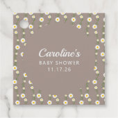 ボホデイジーチェーンカスタムトープScriptベビーシャワー フェイバータグ (正面)