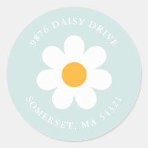 ボホデイジーバースデーパーティー差出人住所ラベル