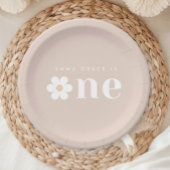 ボホデイジーファースト誕生日紙プレート ペーパープレート