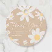 ボホデイジーフラワーメッセージカード フェイバータグ (正面)