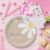 ボホデイジーフローラベビーシャワー ペーパープレート (パーティー)