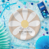 ボホデイジーフローラベビーシャワー ペーパープレート (パーティー)