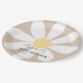 ボホデイジーフローラベビーシャワー ペーパープレート (アングル)