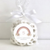 ボホデイジーフローラレインボーガールズ誕生日 ラウンドシール