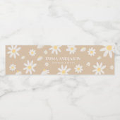 ボホデイジーフローラ水瓶ラベル ペットボトルラベル (シングルラベル)