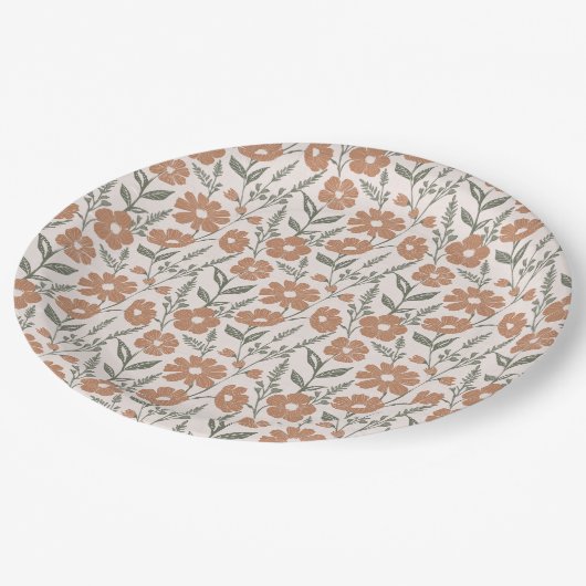 ボホデイジーフローラ花 ペーパープレート (アングル)