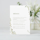 ボホデイジーベイッジワイルドフラワー結婚ズ詳細 出欠カード (スタンド正面)