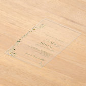 ボホデイジーベイッジワイルドフラワー結婚ズ アクリル招待状 (レイダウン)