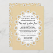 ボホデイジーベビーガールベビーシャワーバイメール 招待状 (正面/裏面)