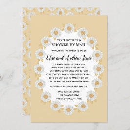 ボホデイジーベビーガールベビーシャワーバイメール 招待状