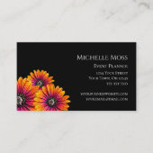 ボホデイジーモダン植物学白黒 名刺 (正面)