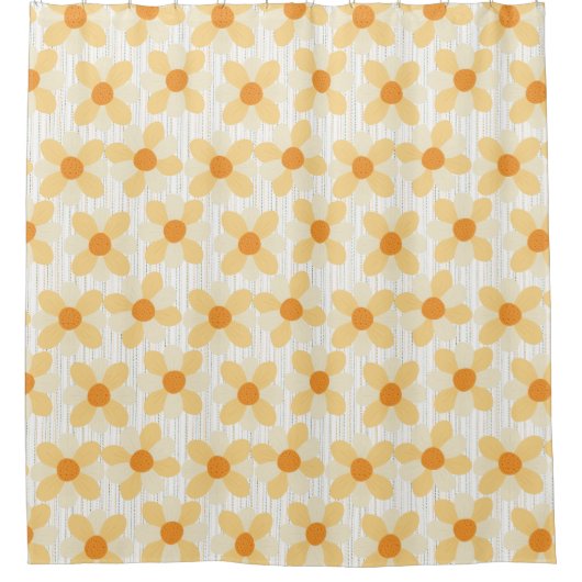 ボホデイジーレインシャワーカーテン シャワーカーテン (正面)