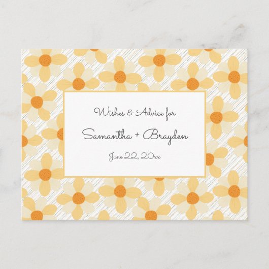 ボホデイジーレインベビーシャワーアドバイスカード アドバイスカード (正面)