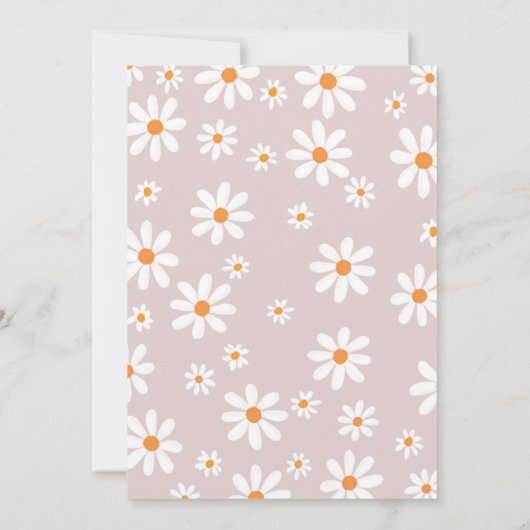 ボホデイジーワイルドワン1st誕生日パーティの招待状 招待状 (裏面)