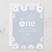 ボホデイジーワイルドワン1st誕生日パーティの招待状 招待状 (正面)