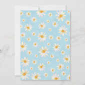 ボホデイジー水彩ブライダルシャワーパーティー 招待状 (裏面)