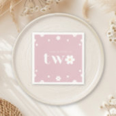 ボホデイジー第二誕生日ナプキン スタンダードカクテルナプキン