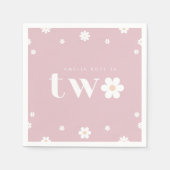 ボホデイジー第二誕生日ナプキン スタンダードカクテルナプキン (正面)