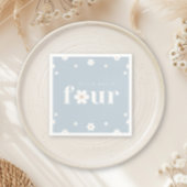 ボホデイジー第四誕生日ナプキン スタンダードカクテルナプキン