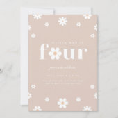 ボホデイジー第四誕生日招待状 招待状 (正面)