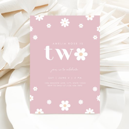 ボホデイジー第2誕生日招待状 招待状