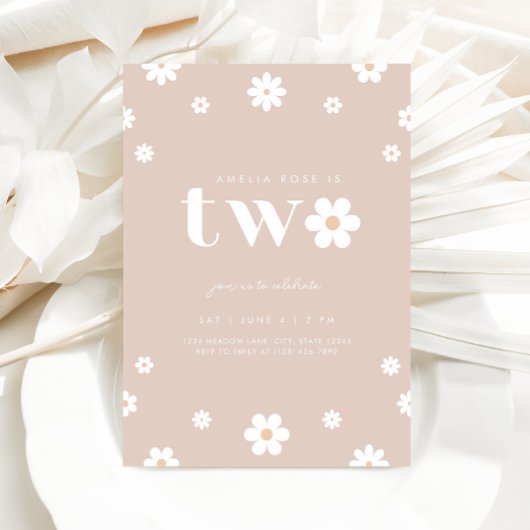 ボホデイジー第2誕生日招待状 招待状