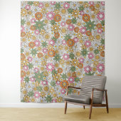 ボホデイジー花70s Groovyフローラ タペストリー (インサイチュ)