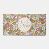 ボホデイジー花70s Groovyフローラ デスクマット (正面)