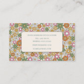 ボホデイジー花70s Groovyフローラ 名刺 (裏面)