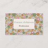 ボホデイジー花70s Groovyフローラ 名刺 (正面)