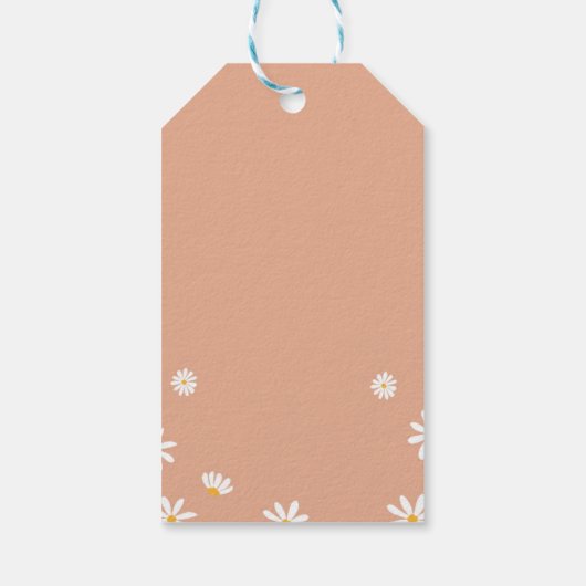 ボホデイジー誕生日会サンクスユユーラベル ギフトタグ (裏面)