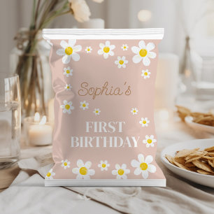 ボホデイジー開花ガール誕生日チップバッグラッパー チラシ