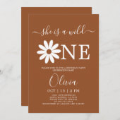 ボホデイジー1st誕生日招待状 招待状 (正面/裏面)