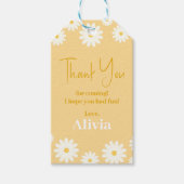 ボホデイジー2つのフローラゴールデンボヘミアン2番目の誕生日 ギフトタグ (正面)