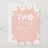 ボホデイジー2グルーヴィー2nd誕生日パーティー 招待状 (正面)