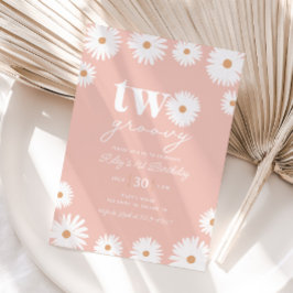 ボホデイジー2グルーヴィー2nd誕生日パーティー 招待状