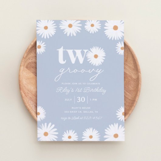 ボホデイジー2グルーヴィー2nd誕生日パーティー 招待状