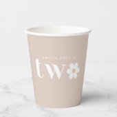 ボホデイジー2回目の誕生日パーティー紙カップ 紙コップ (正面)