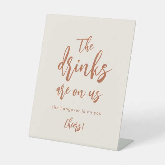 ボホデザートオおもしろいン結婚プバー標識 台座サイン (正面)