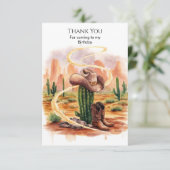 ボホデザートカウボーイ誕生日 サンキューカード (スタンド正面)