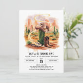 ボホデザートカウボーイ誕生日 招待状 (スタンド正面)