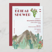 ボホデザートカボスアリゾナブライダルシャワー 招待状 (正面/裏面)