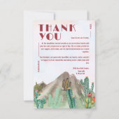 ボホデザートカボスアリゾナ行き先結婚式 サンキューカード (正面)