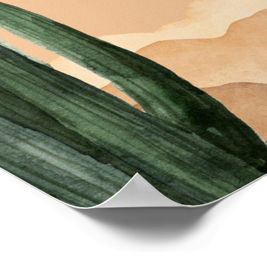 ボホデザートサボスサウスウエストベビーシャワーウェルカム ポスター (角)