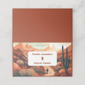 ボホデザートサボス図解入りの、写真付きの結婚ズ プレイスカード (外部開封)