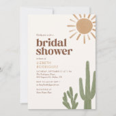 ボホデザートサボテンブライダルシャワー 招待状 (正面)